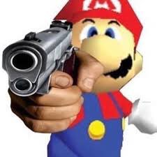 Mario gun man Blank Meme Template
