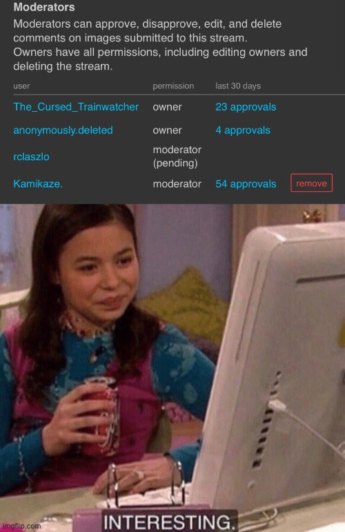 Who mods the damn_adults stream? You might be surprised! | image tagged in icarly interesting,imgflip mods,damn,adults,meme stream,hmmm | made w/ Imgflip meme maker