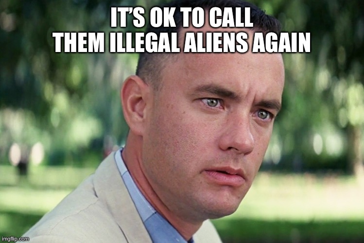 And Just Like That Meme | IT’S OK TO CALL THEM ILLEGAL ALIENS AGAIN | image tagged in memes,and just like that | made w/ Imgflip meme maker