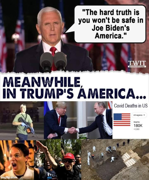 image tagged in trump's america,trump,pence,biden,neoliberal | made w/ Imgflip meme maker
