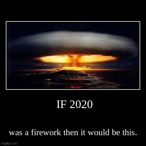 2020 firework | image tagged in funny,demotivationals | made w/ Imgflip demotivational maker