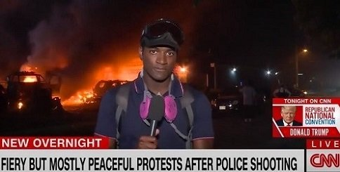 High Quality Fiery but mostly peaceful protests after police shooting Blank Meme Template