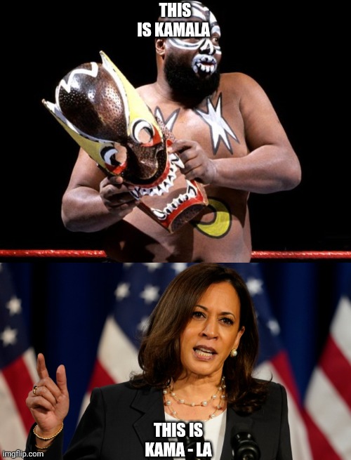 THIS IS KAMALA; THIS IS KAMA - LA | image tagged in politics lol | made w/ Imgflip meme maker