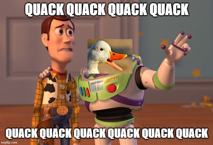 X, X Everywhere | QUACK QUACK QUACK QUACK; QUACK QUACK QUACK QUACK QUACK QUACK | image tagged in memes,x x everywhere | made w/ Imgflip meme maker