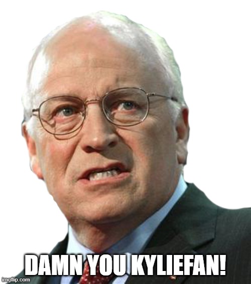 EVEN KARL ROVE IS PISSED AT KYLIEFANS. | DAMN YOU KYLIEFAN! | image tagged in karl rove,kyliefan | made w/ Imgflip meme maker