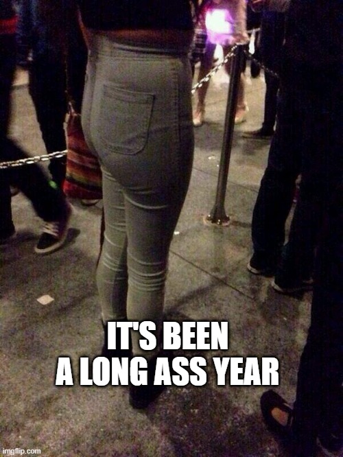 A very long year | IT'S BEEN A LONG ASS YEAR | image tagged in long ass day,long year,2020,forever,memes,funny | made w/ Imgflip meme maker