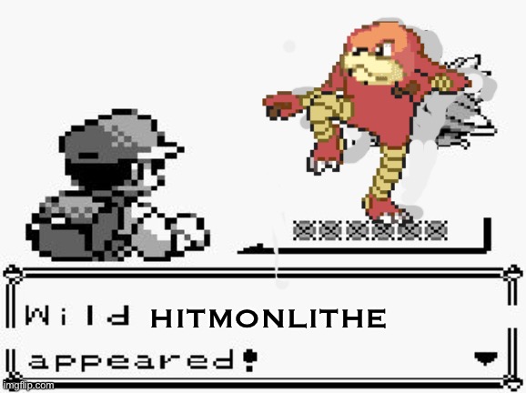 Pokemon fusion | HITMONLITHE | image tagged in pokemon appears,pokemon,red and blue | made w/ Imgflip meme maker