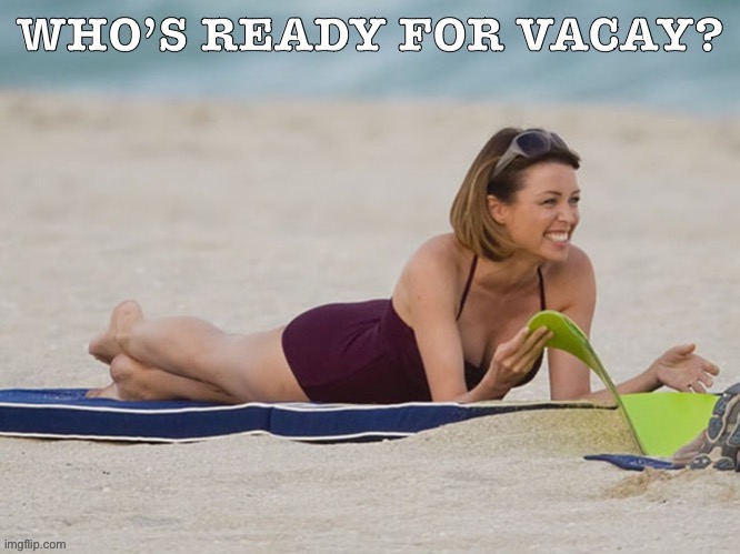 Who’s ready for vacay this year? I sure am... | image tagged in vacation,day at the beach,beach,beach body,beach babe,nice | made w/ Imgflip meme maker