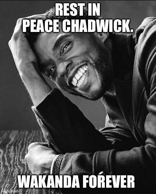 R.I.P |  REST IN PEACE CHADWICK. WAKANDA FOREVER | image tagged in wakanda,forever | made w/ Imgflip meme maker