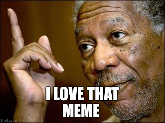 This Morgan Freeman | I LOVE THAT
MEME | image tagged in this morgan freeman | made w/ Imgflip meme maker