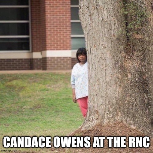 She wasn't invited to speak | CANDACE OWENS AT THE RNC | image tagged in candace owens | made w/ Imgflip meme maker