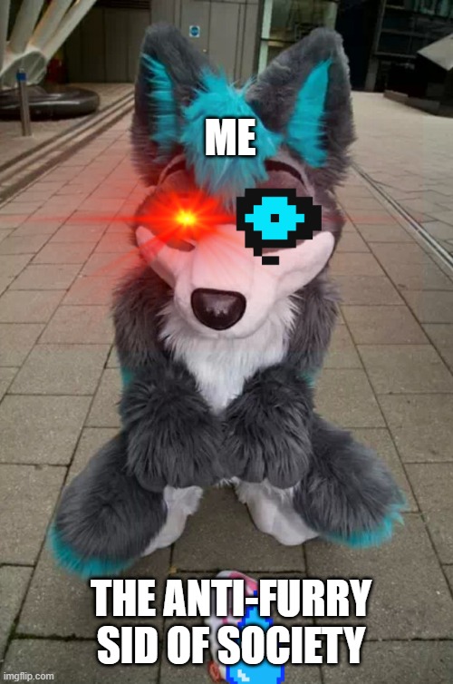 the society wars | ME; THE ANTI-FURRY SID OF SOCIETY | image tagged in furry | made w/ Imgflip meme maker