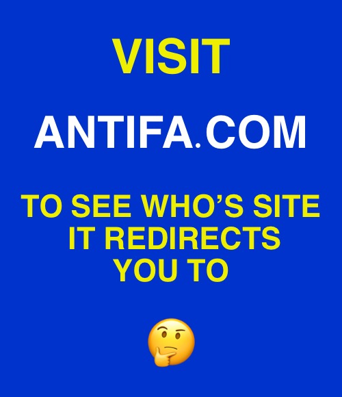 That’s No Malarkey | VISIT; ANTIFA.COM; TO SEE WHO’S SITE
 IT REDIRECTS
 YOU TO; 🤔 | image tagged in blank blue - large,antifa,joe biden | made w/ Imgflip meme maker