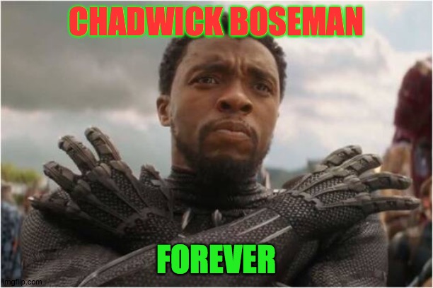 Chadwick Boseman | CHADWICK BOSEMAN; FOREVER | image tagged in memes | made w/ Imgflip meme maker