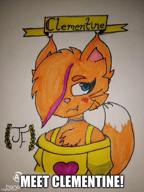 My new *first* animal OC | MEET CLEMENTINE! | image tagged in oc | made w/ Imgflip meme maker