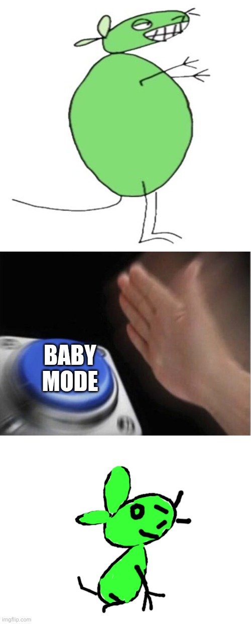 Baby Mouse Fitz |  BABY MODE | image tagged in blank white template,slap that button,babies,12 oz mouse,mouse fitz | made w/ Imgflip meme maker