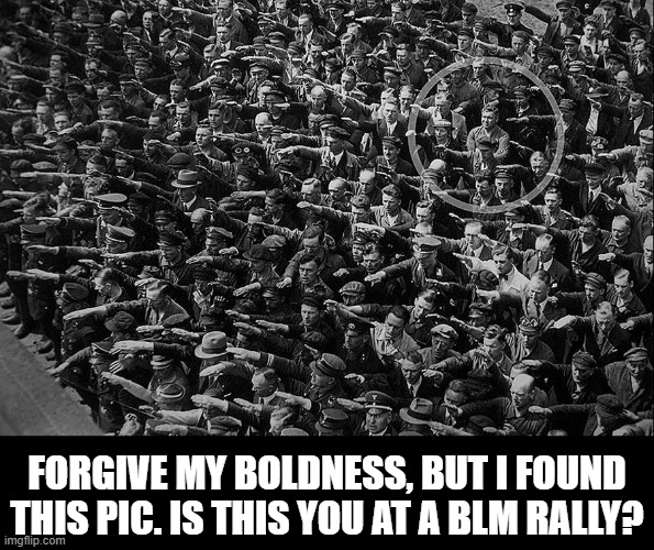 FORGIVE MY BOLDNESS, BUT I FOUND THIS PIC. IS THIS YOU AT A BLM RALLY? | made w/ Imgflip meme maker