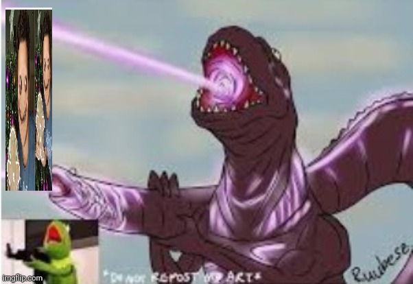 image tagged in shin godzilla gun | made w/ Imgflip meme maker