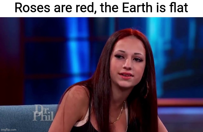 A poem by me |  Roses are red, the Earth is flat | image tagged in catch me outside how bout dat,a poem by me,danielle bregoli,cash me ousside how bow dah,get these hands,catch these hands | made w/ Imgflip meme maker