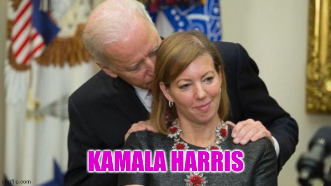 At least this meme wasnt degenerated,am I right? | KAMALA HARRIS | image tagged in creepy joe biden | made w/ Imgflip meme maker