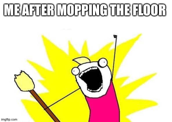X All The Y | ME AFTER MOPPING THE FLOOR | image tagged in memes,x all the y | made w/ Imgflip meme maker