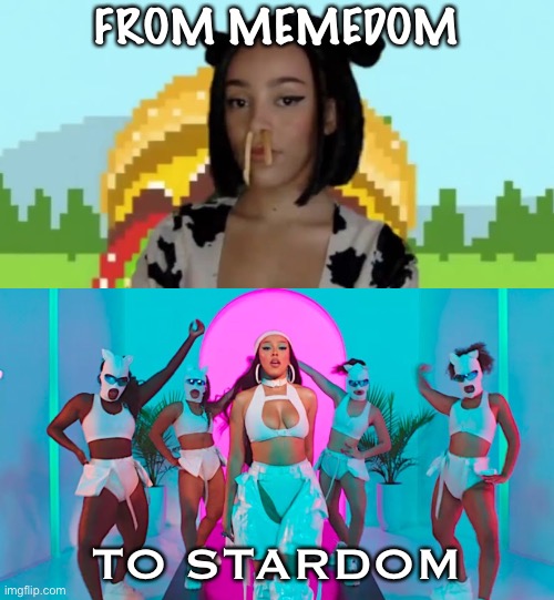 I heard “Like That” with Gucci Mane the other day. Meet Doja Cat: a beautiful and talented up-and-coming hip-hop artist. | FROM MEMEDOM; TO STARDOM | image tagged in doja cat bitch i m a cow,doja cat like that,hip hop,rap,music videos,music video | made w/ Imgflip meme maker