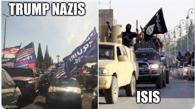 Same ole same ole | TRUMP NAZIS; ISIS | image tagged in trump,nazis,isis,gop | made w/ Imgflip meme maker