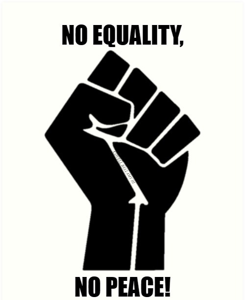 BLM No Equality, No Peace! Blank Meme Template