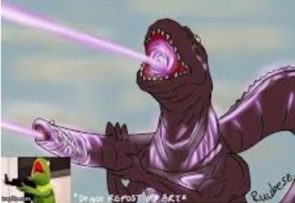image tagged in shin godzilla gun | made w/ Imgflip meme maker