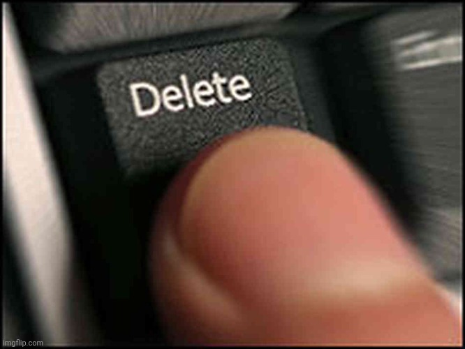 Delete Button | image tagged in delete button | made w/ Imgflip meme maker