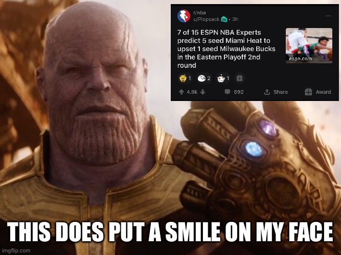 Thanos Smile | THIS DOES PUT A SMILE ON MY FACE | image tagged in thanos smile,heat | made w/ Imgflip meme maker