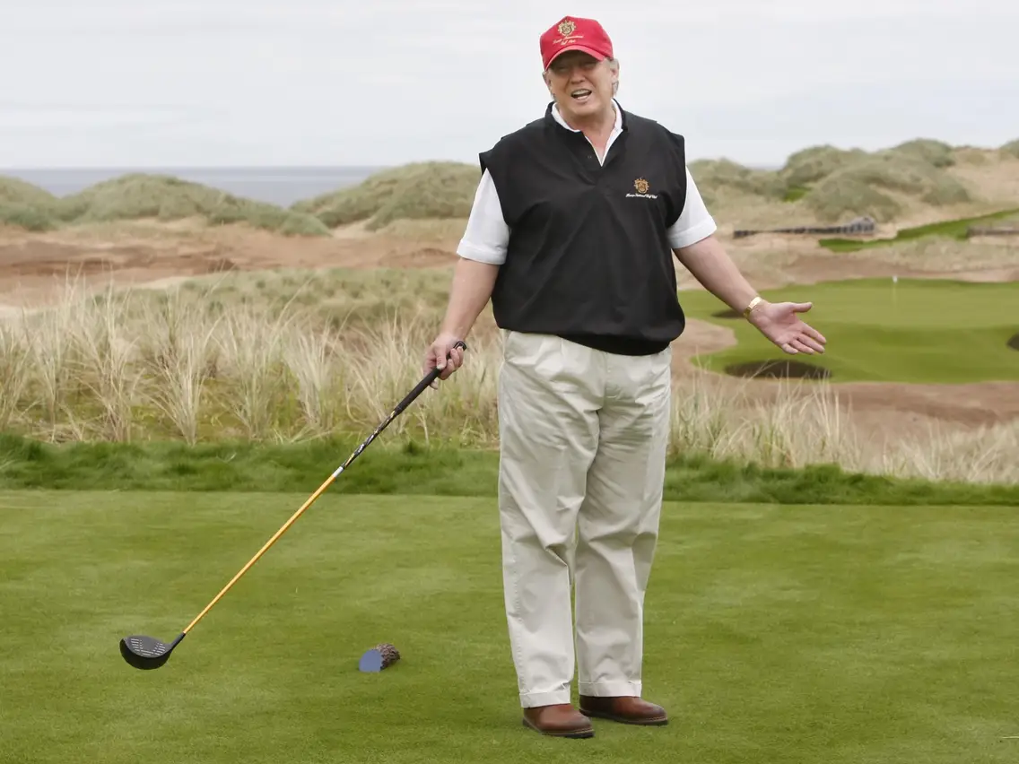 Trump Golfing Blank Meme Template