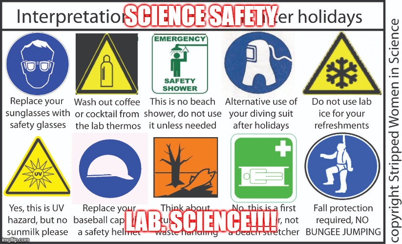 Science Fun Fact |  SCIENCE SAFETY; LAB. SCIENCE!!!! | image tagged in science rules,yeah science bitch | made w/ Imgflip meme maker
