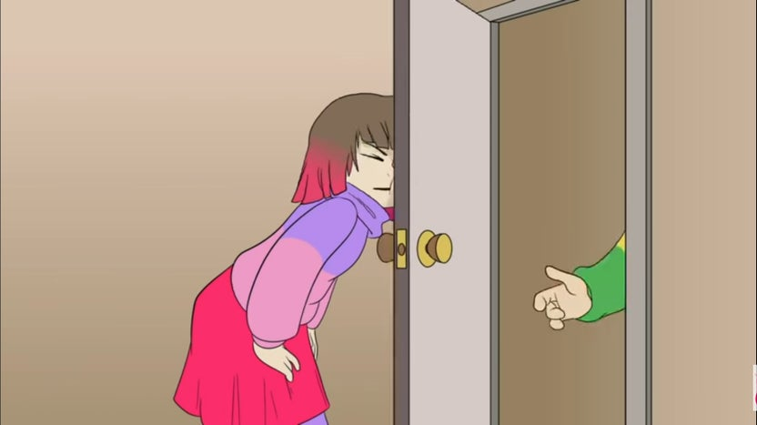 Betty killed by door Blank Meme Template