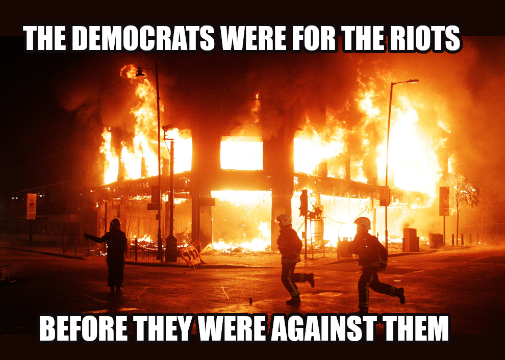 Dems were for the riots before they were agains them Blank Meme Template