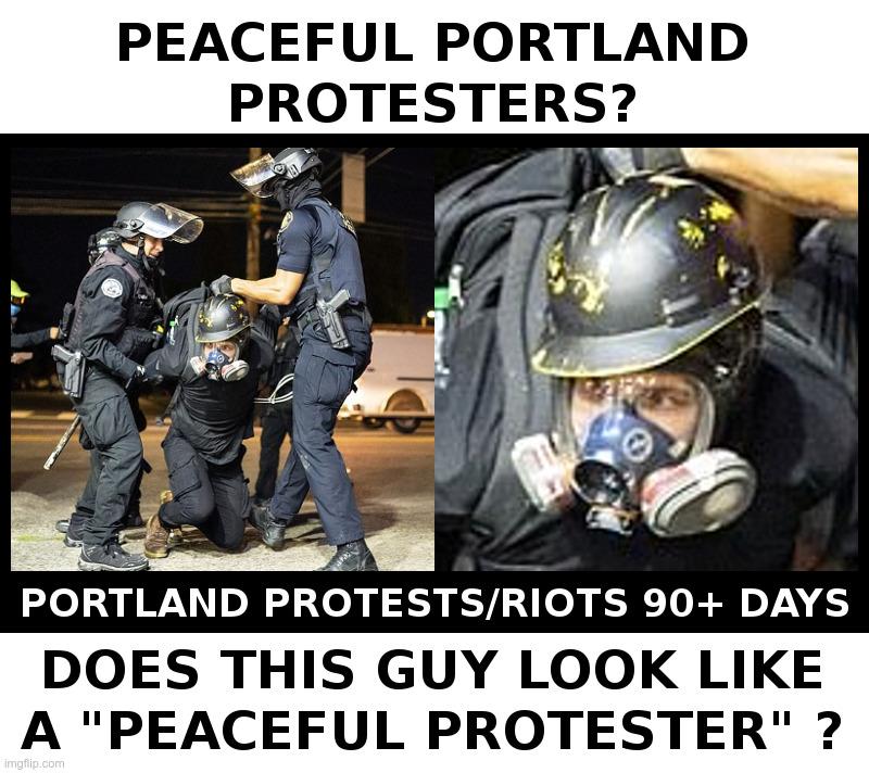 Peaceful Portland Protesters? | image tagged in portland,oregon,antifa,black lives matter,looting,riots | made w/ Imgflip meme maker