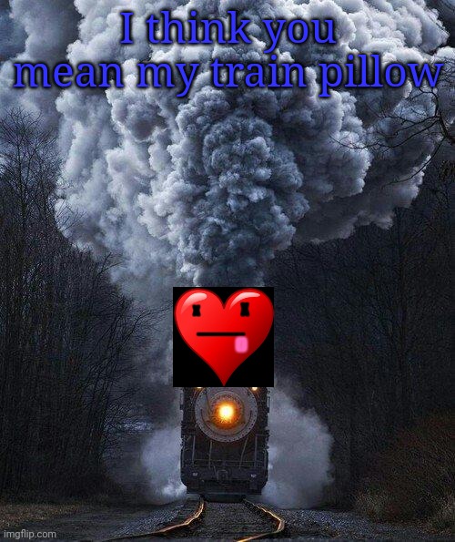train | I think you mean my train pillow | image tagged in train | made w/ Imgflip meme maker