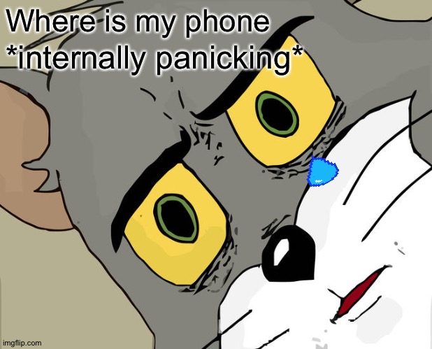 Unsettled Tom Meme | Where is my phone; *internally panicking* | image tagged in memes,unsettled tom | made w/ Imgflip meme maker