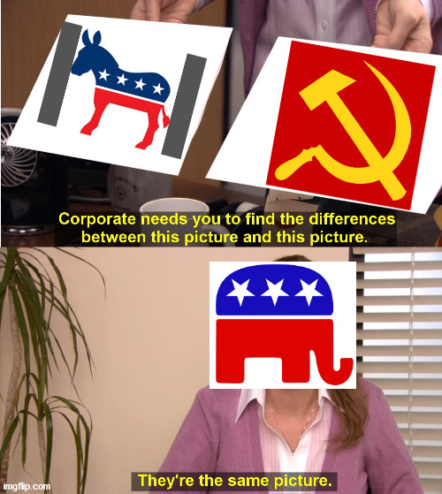 Democrats != Communists | image tagged in memes,they're the same picture | made w/ Imgflip meme maker