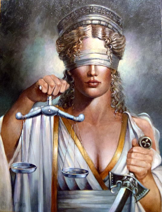 High Quality Lady Justice artwork Blank Meme Template