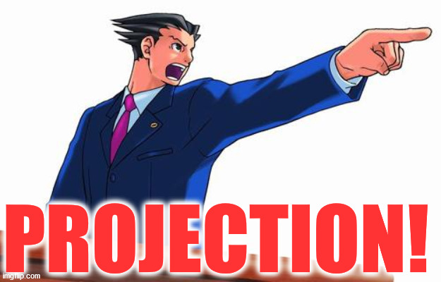 Projection! | PROJECTION! | image tagged in phoenix wright,objection,projection | made w/ Imgflip meme maker