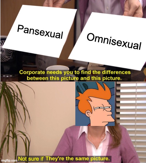 I Are Sooper Confused | Pansexual; Omnisexual; Not sure if | image tagged in memes,they're the same picture,sexuality,lgbtq,what | made w/ Imgflip meme maker
