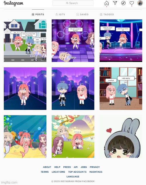 This is my Instagram posts idk why I'm even submitting this in a stream | image tagged in gacha,instagram,bts | made w/ Imgflip meme maker