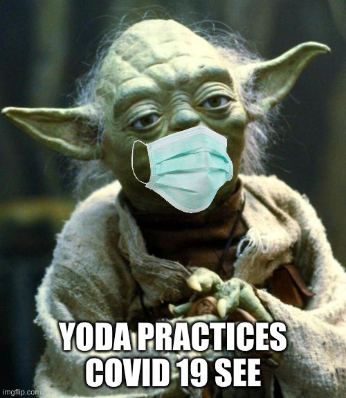 Star Wars Yoda | YODA PRACTICES COVID 19 SEE | image tagged in memes,star wars yoda | made w/ Imgflip meme maker