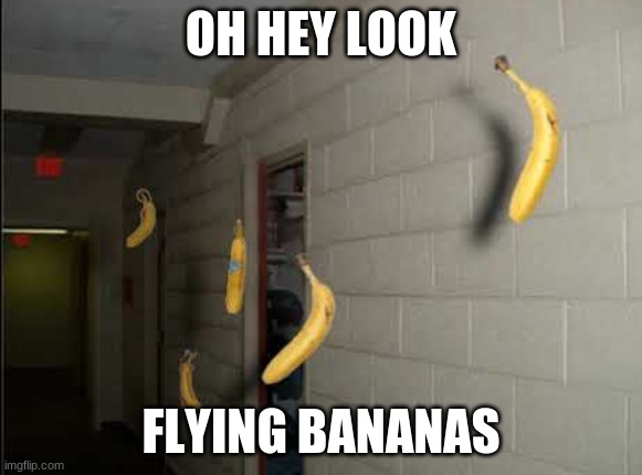BANANA | OH HEY LOOK; FLYING BANANAS | made w/ Imgflip meme maker