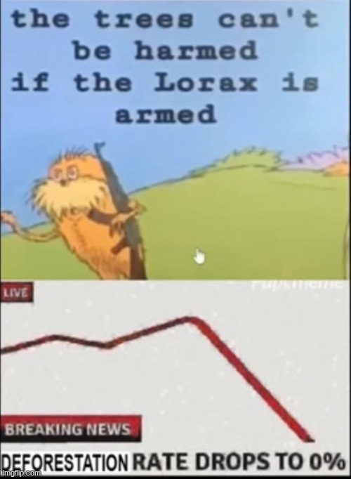 that's one way to solve the problem | image tagged in the lorax,praise the lord,breaking news | made w/ Imgflip meme maker