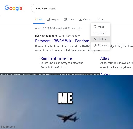 No idea for a title | ME | image tagged in memes,anime,rwby,flight | made w/ Imgflip meme maker
