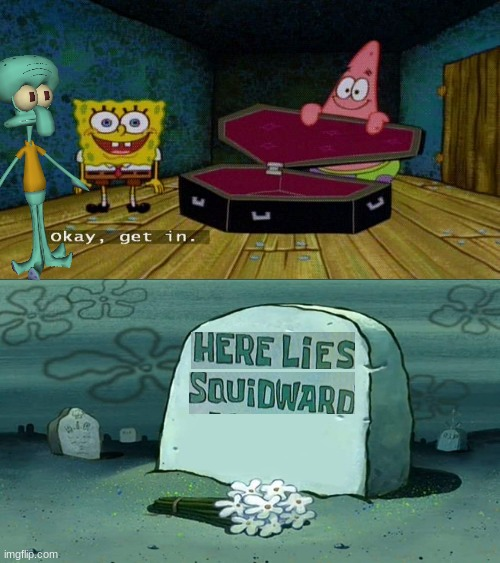 High Quality Squidward listens to spongebob Blank Meme Template