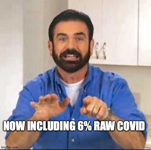 Billy Mays | NOW INCLUDING 6% RAW COVID | image tagged in billy mays | made w/ Imgflip meme maker