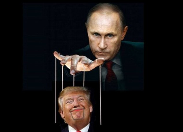 Trump marionette Putin pulling strings Blank Meme Template